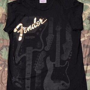 Men's‎ Fender front print guitar graphic tee y2k Size L/20